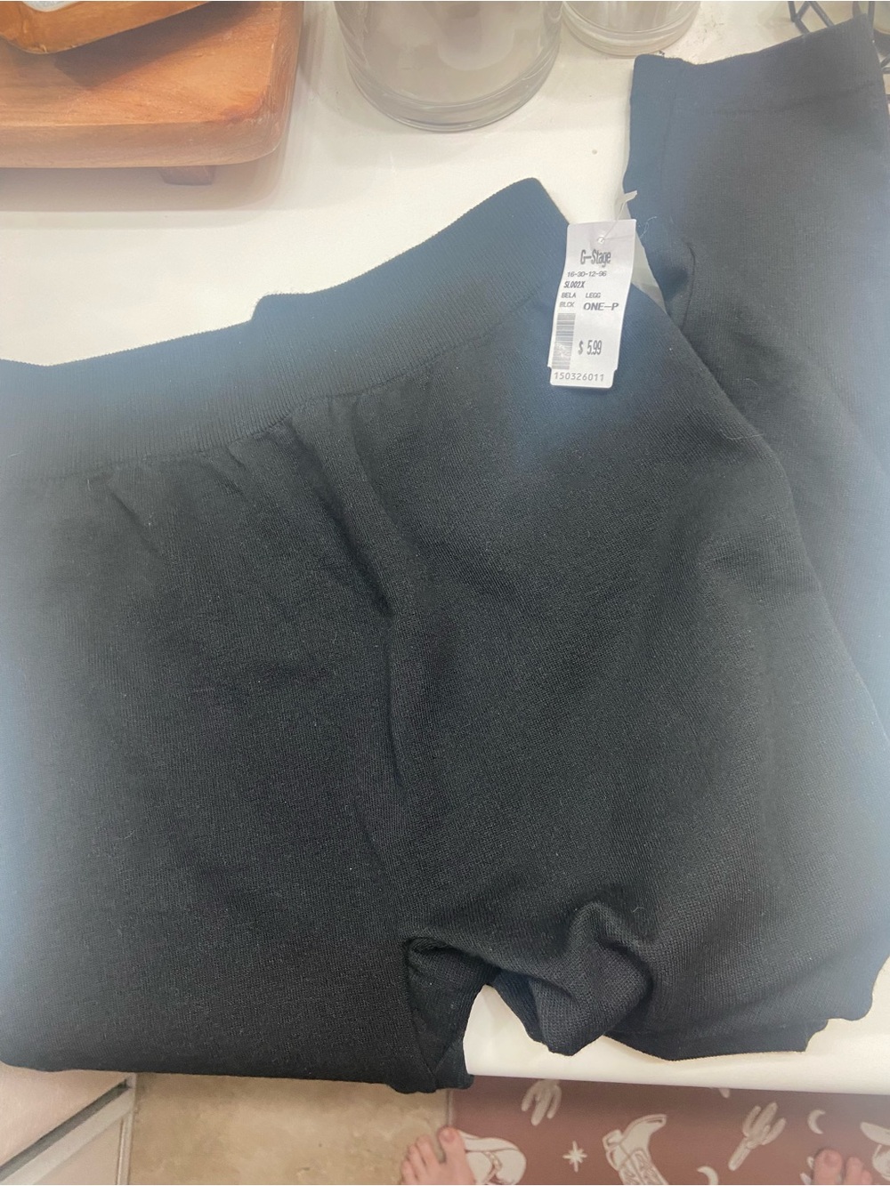 Black fleece lined Plus Size Leggings